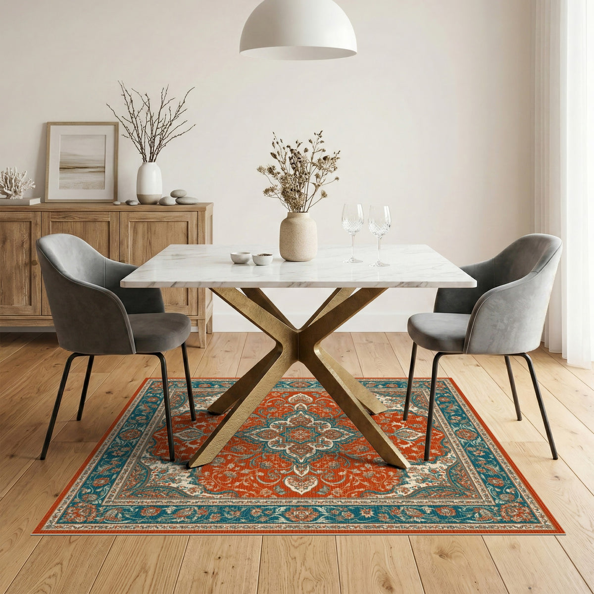 Medallion Floral Red Persian Medallion Floral Area Rug