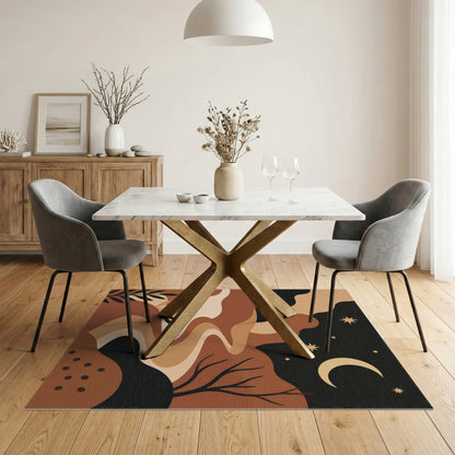 Abstract Moonlit Path Area Rug