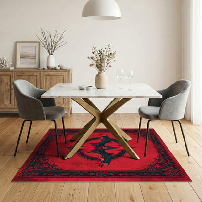 Red Bat Witch Area Rug
