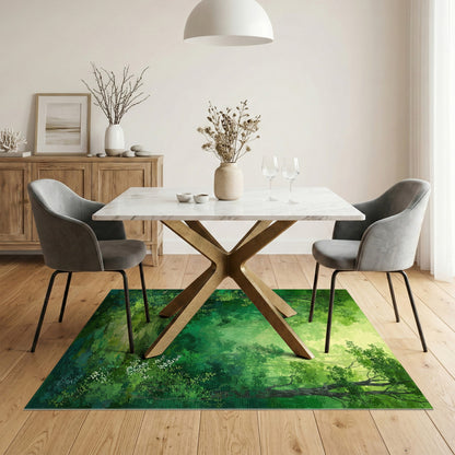Verdant Forest Stream Area Rug