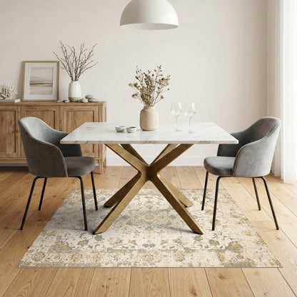 Beige Floral Vintage No. 75 Area Rug