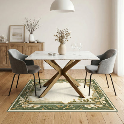 Green Floral Vintage Mountain Rug