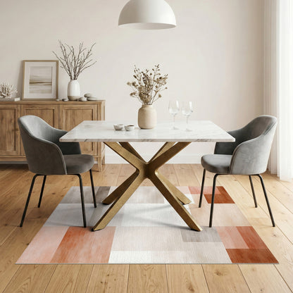 Beige and Neutral Abstract Area Abstract Beige Geometric Area Rug