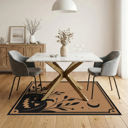 Vintage Pumpkin Moon Area Rug