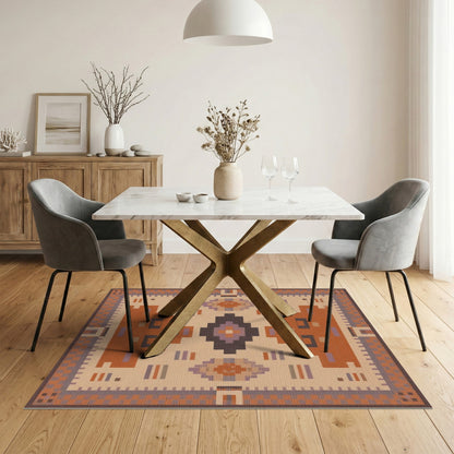 Orange Heritage Tribal Area Rug