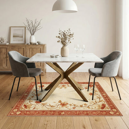 Red Floral Vintage No. 14 Area Rug