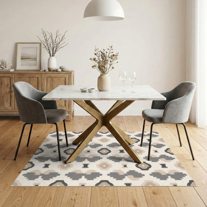 Geometric Modern Beige and Neutral Beige Geometric Neutral Area Rug