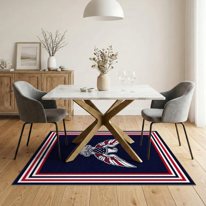Patriotic Eagle Navy Area Rug