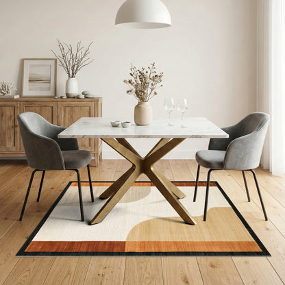 Abstract Area Brown and Tan Brown Tan Abstract Area Rug