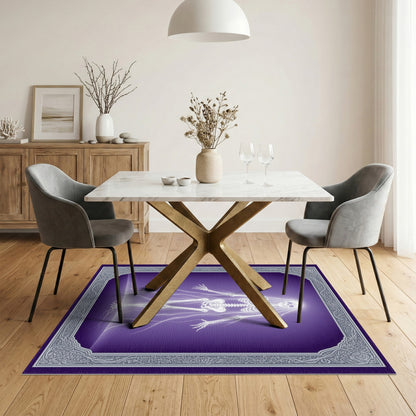 Ethereal Skeleton Veil Purple Area Rug