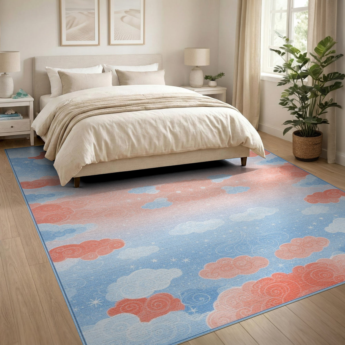 Dreamy Cloud Sky Kids Rug