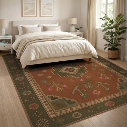 Southwestern Orange Geometric Area Rug