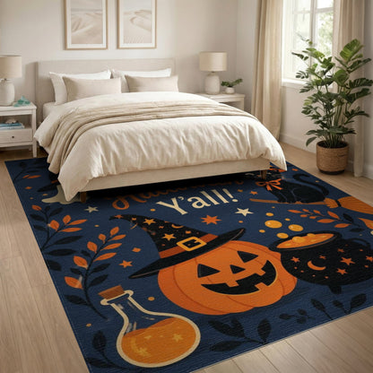 Happy Halloween Y'all Area Rug