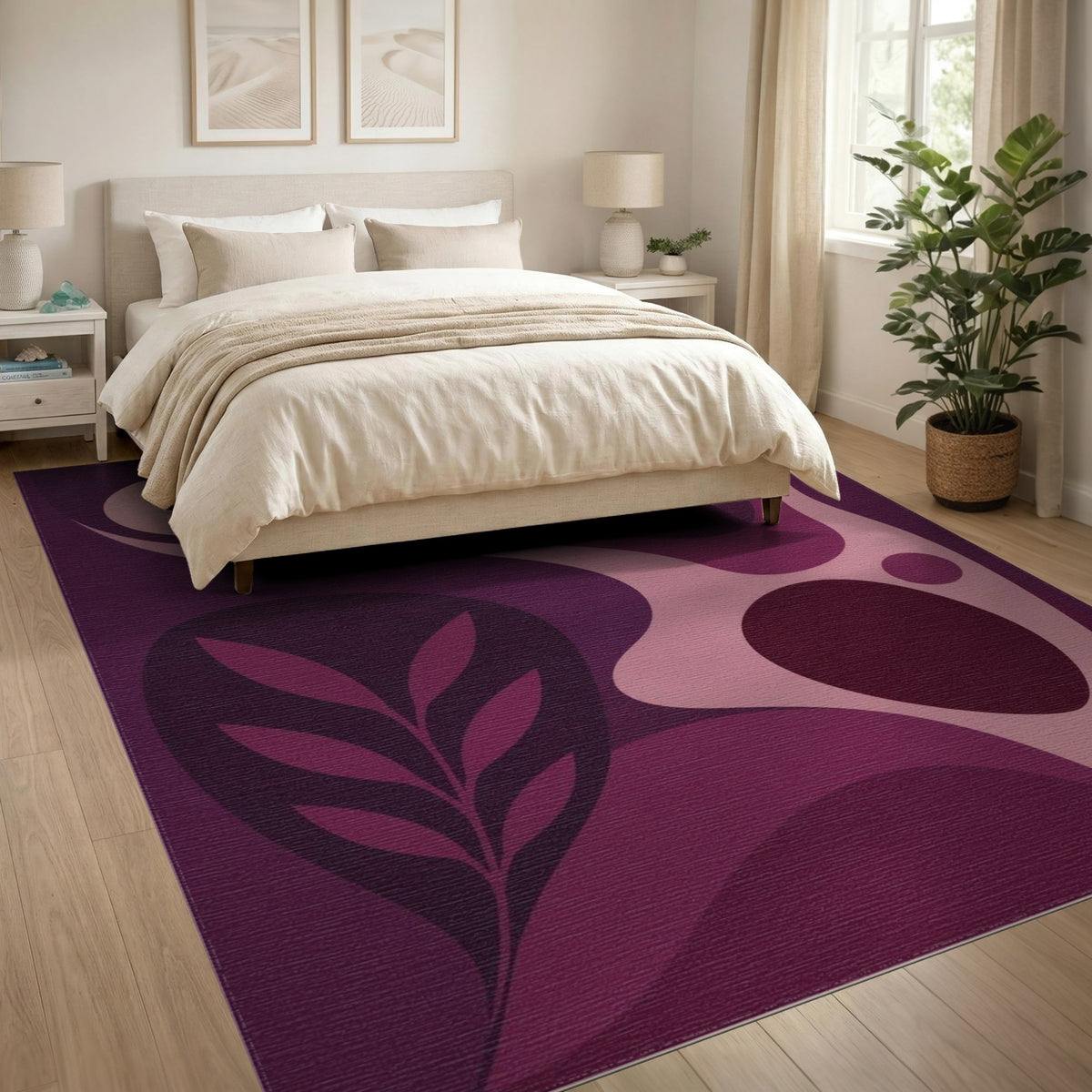 Purple Abstract Area Purple Abstract Organic Area Rug