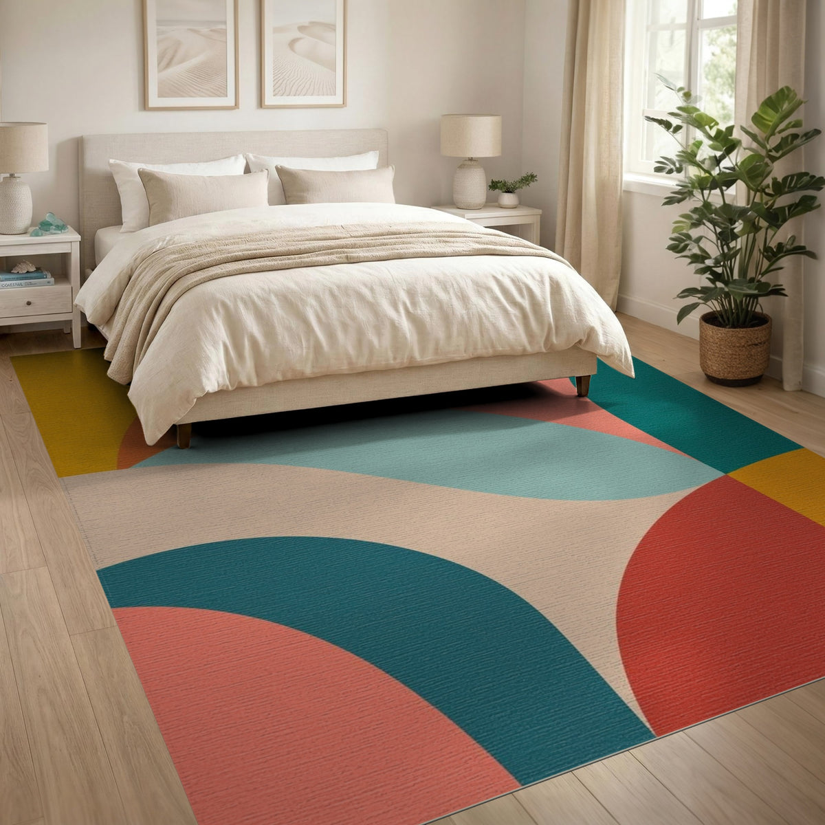 Vibrant Abstract Multi-Color and Patterns Area Rug