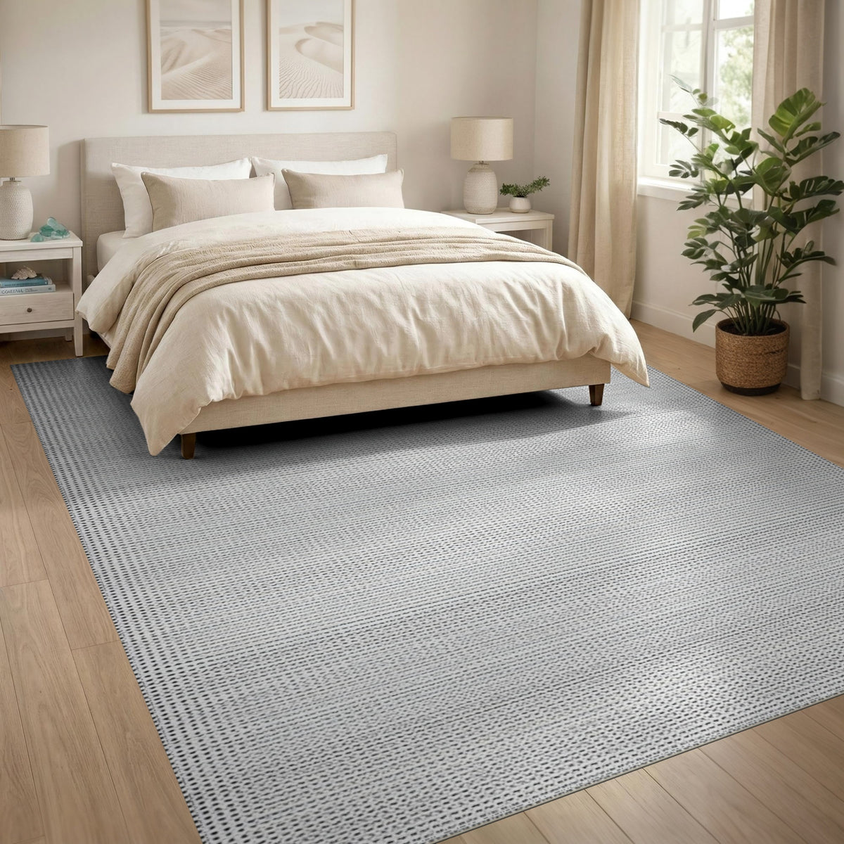 Black White Geometric Area Rug