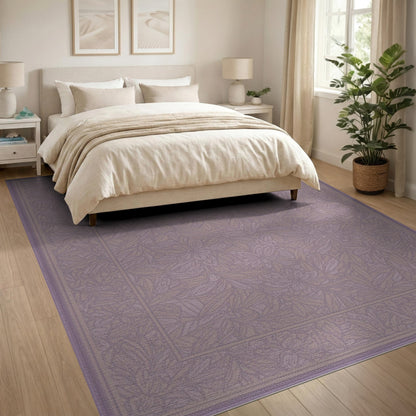 Purple Floral Vintage Area Rug