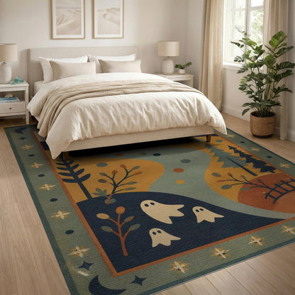 Whimsical Ghost Landscape Kids Area Rug