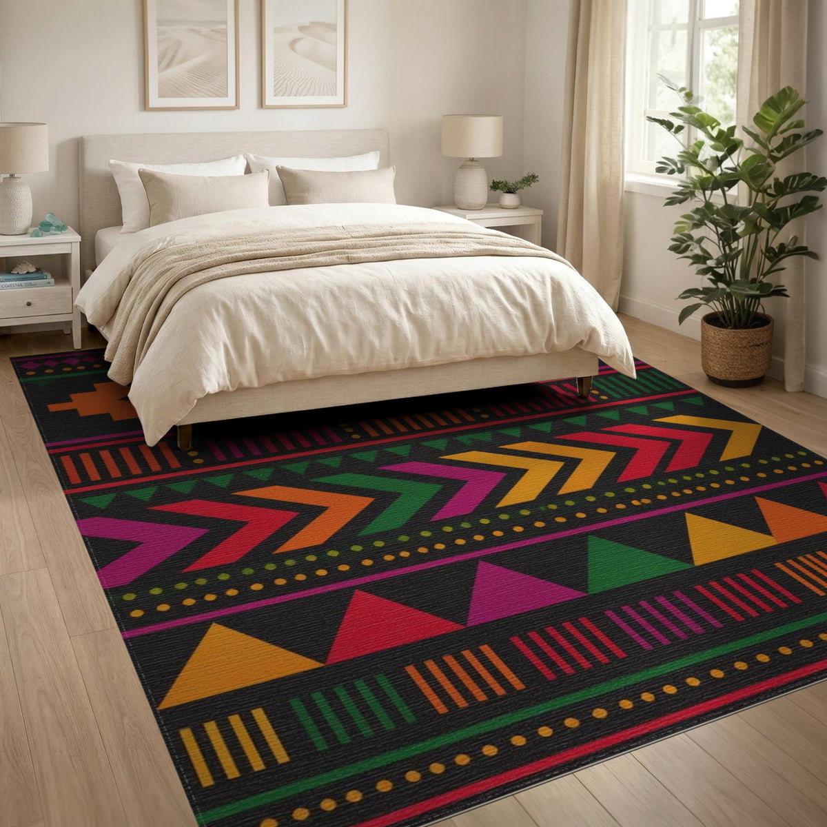 Vibrant Heritage Tribal Geometric Area Rug