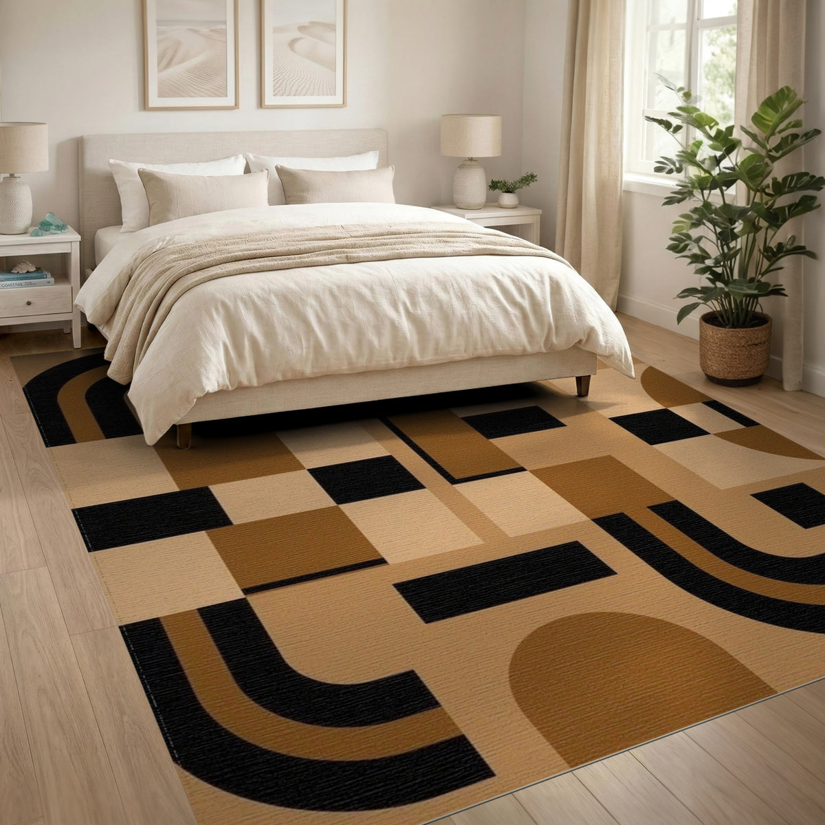Brown Geometric Arch No. 2 Area Rug