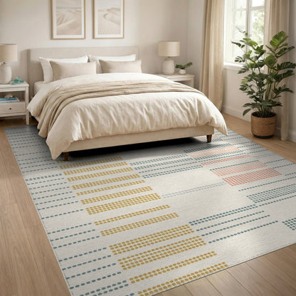 Multi-Color Geometric Dot Area Rug