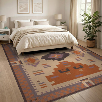 Orange Heritage Tribal Area Rug