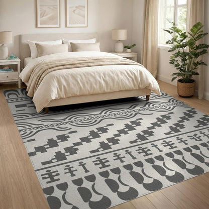 Grey Heritage Tribal Area Rug