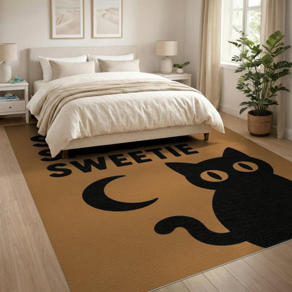 Stay Spooky Sweetie Black Cat Area Rug
