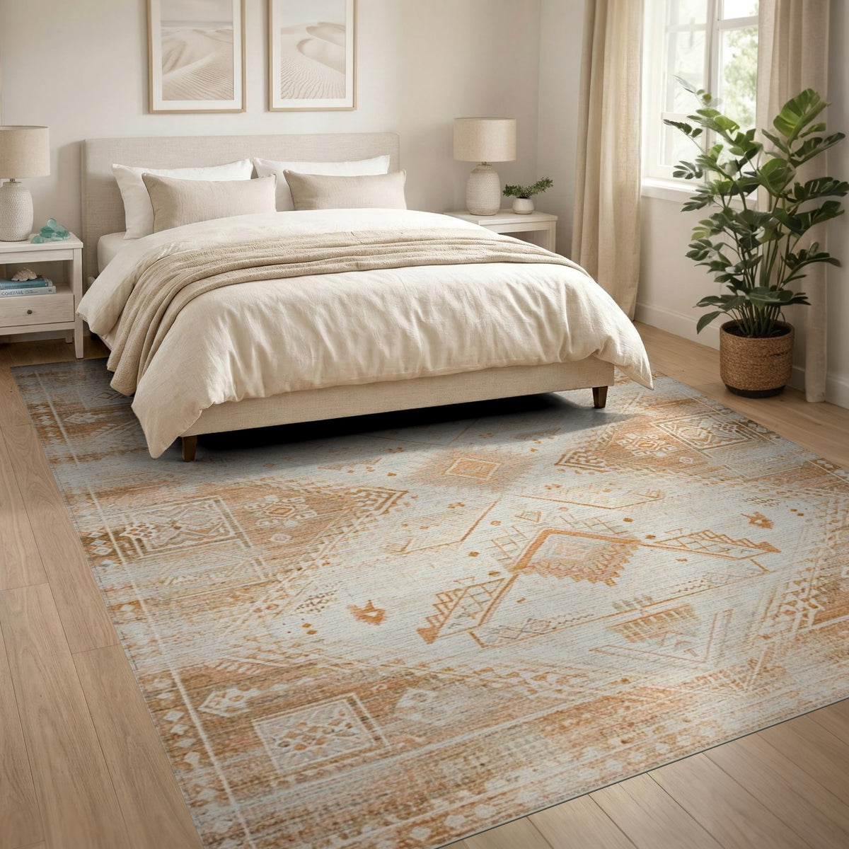 Brown Tan Heritage Tribal No. 10 Area Rug