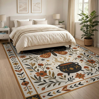 Boho Moth Cauldron Area Rug