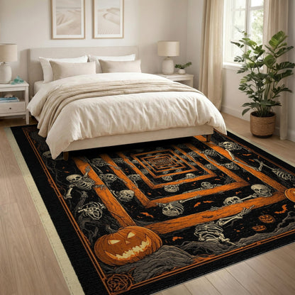 Skeleton Frame Tunnel Halloween Area Rug