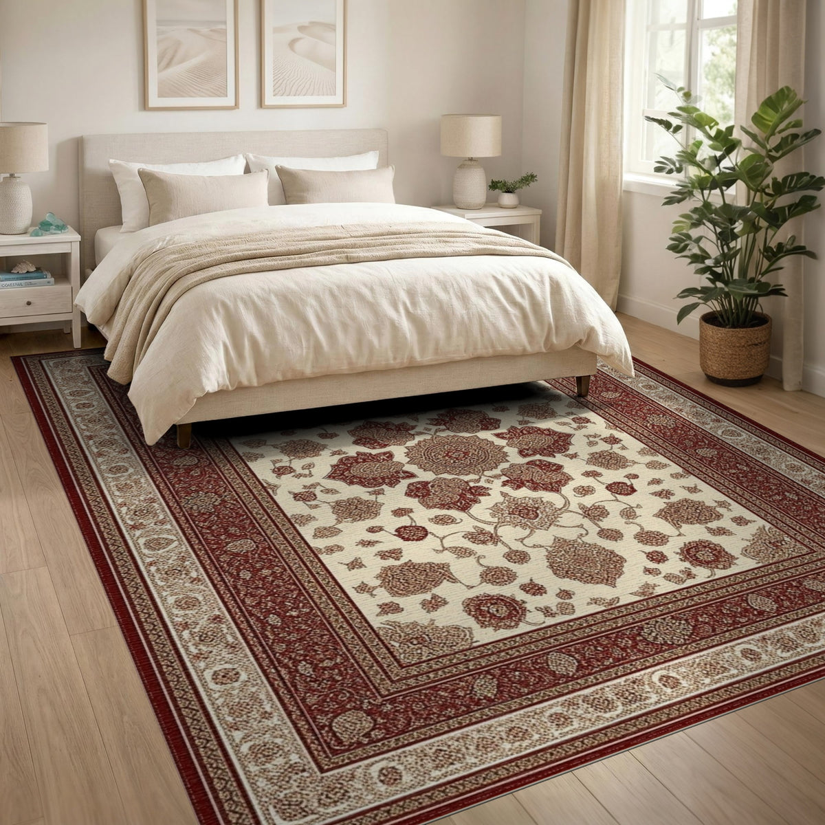 Red Floral Persian No. 27 Area Rug