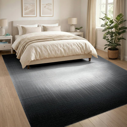 ODIKA Black White Dot Gradient Area Rug