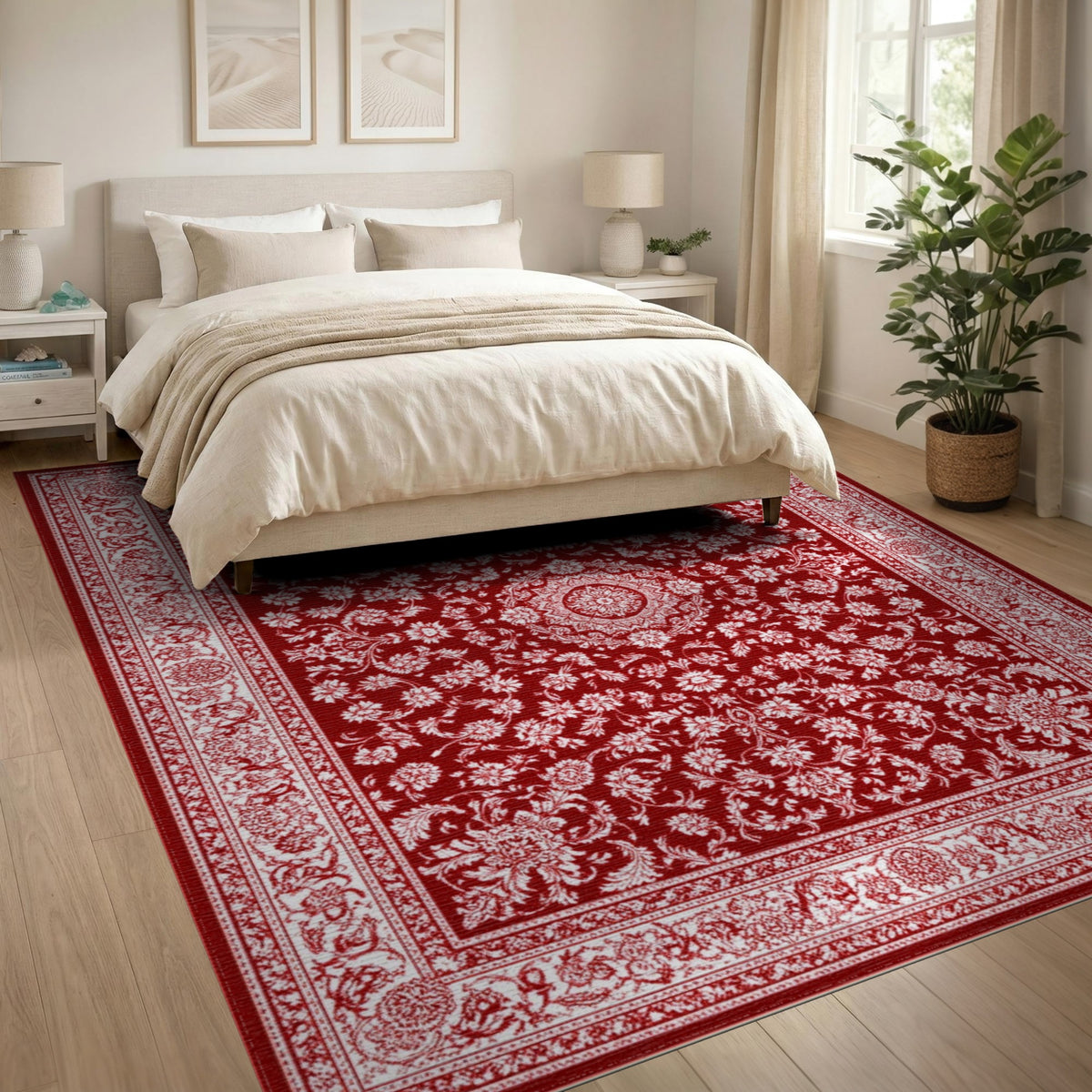 Red Persian Floral No. 7 Area Rug