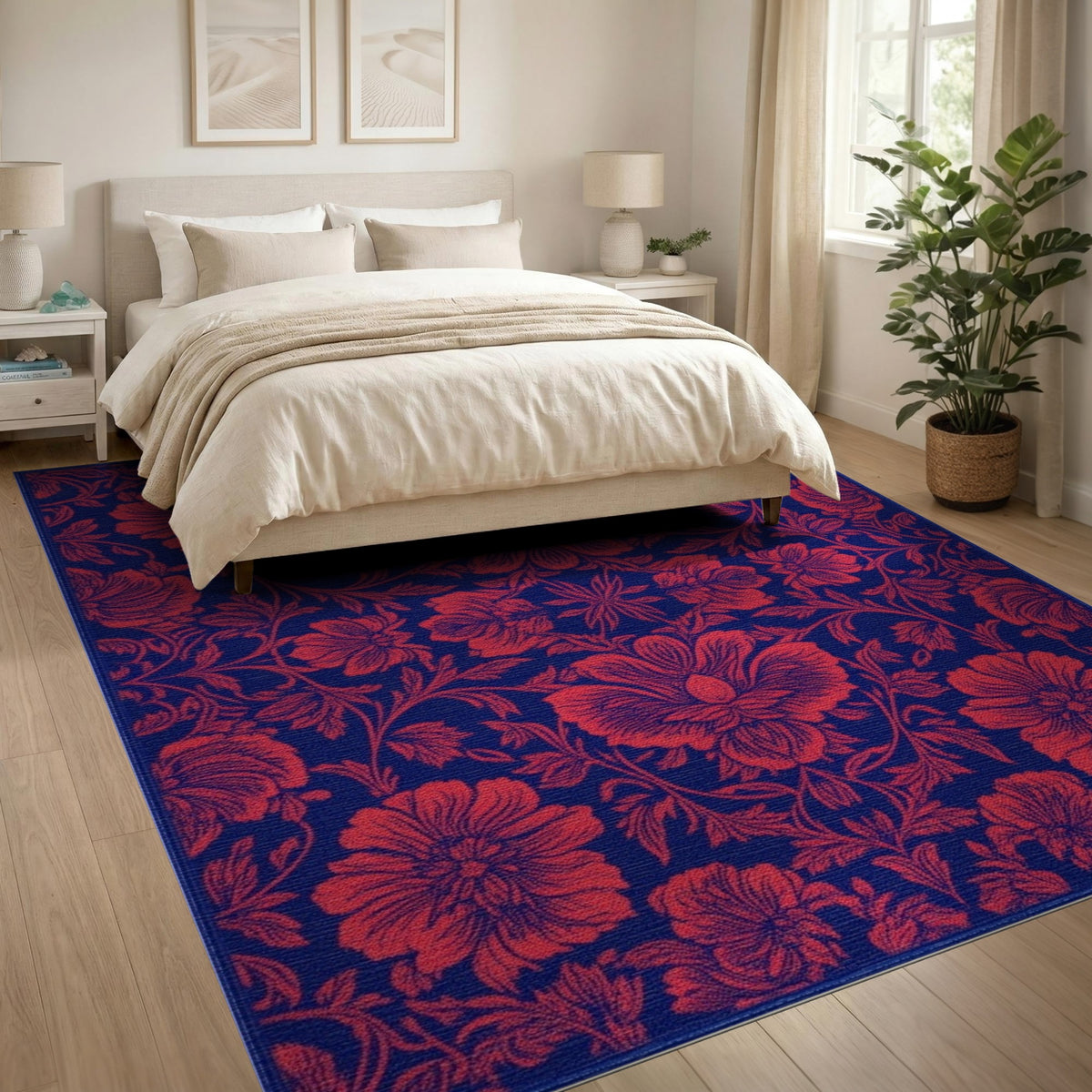 Red Floral Vintage No. 68 Area Rug