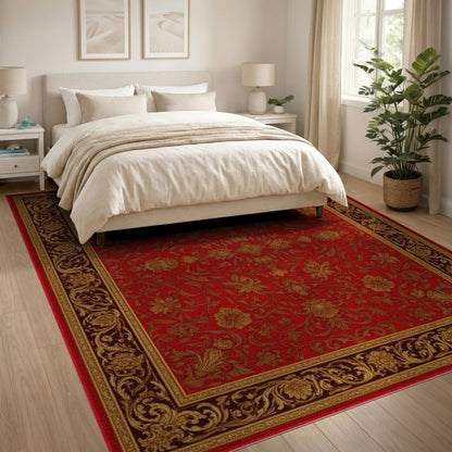 Red Floral Persian Area Rug