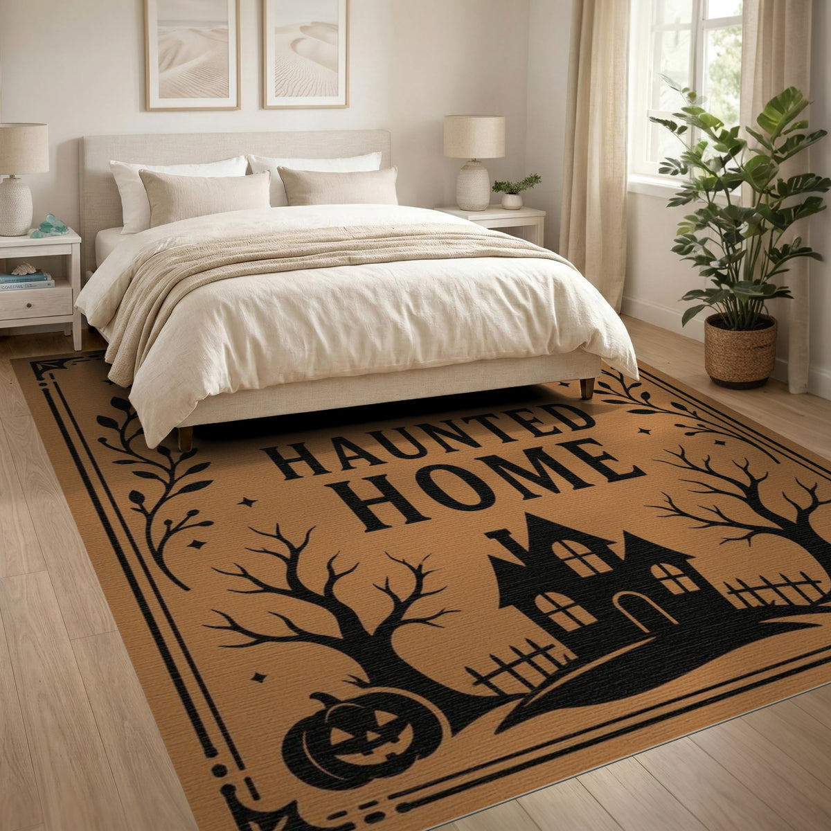 Haunted Home Halloween Area Rug