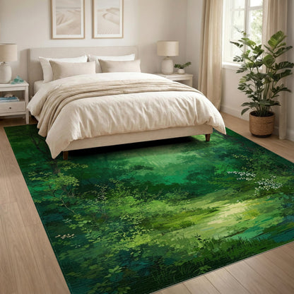 Verdant Forest Stream Area Rug