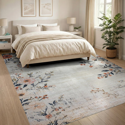 Vintage Floral Beige No. 18 Area Rug