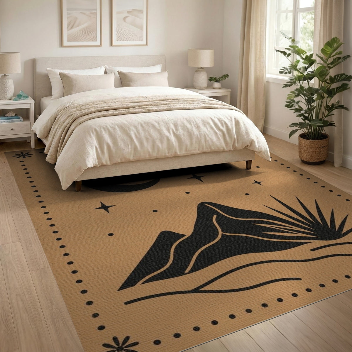 Southwestern Crescent Moon Area Rug