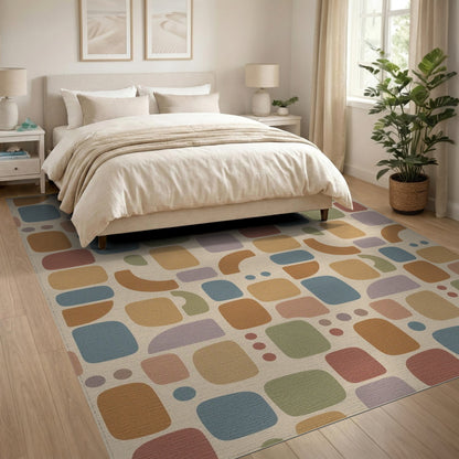 Brown and Tan Geometric Modern Brown Tan Geometric Area Rug