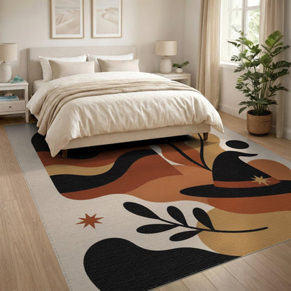 Abstract Witch Hat Moon Area Rug