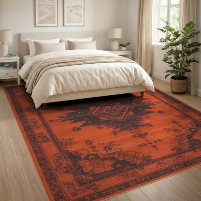 Orange Distressed Vintage No. 17 Area Rug