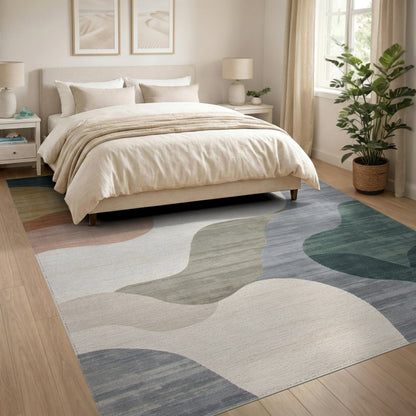 Fluid Wave Abstract Area Rug