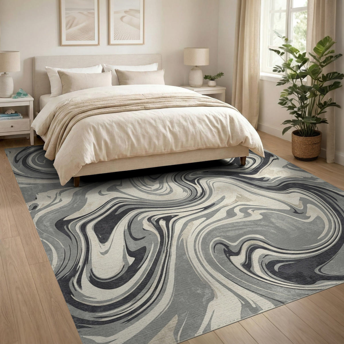Grey Abstract Area Grey Marble Swirl Abstract Area Rug