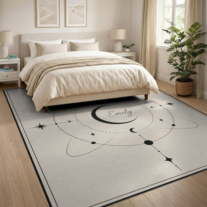 Emily Celestial Moon Geometric Area Rug