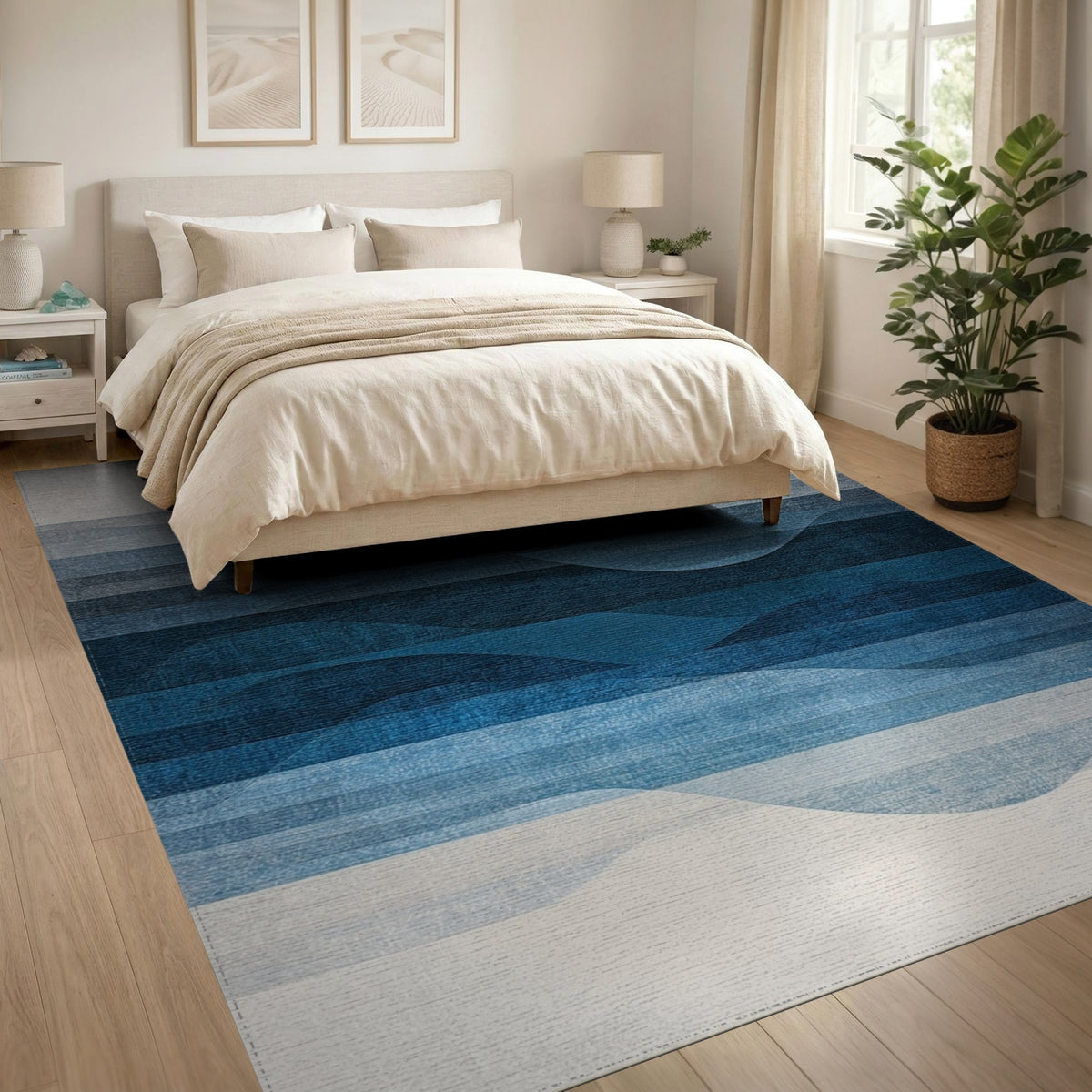 Blue Wave Abstract No. 13 Area Rug