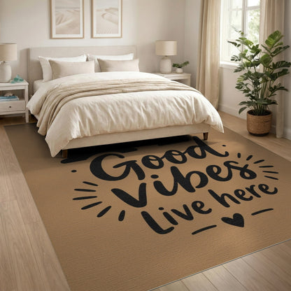 Good Vibes Live Here Boho Moon Rug