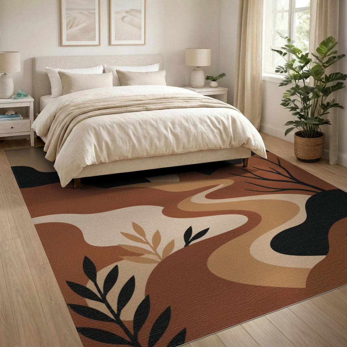 Abstract Moonlit Path Area Rug