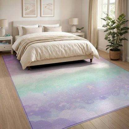 Pastel Starry Cloud Washable Area Rug